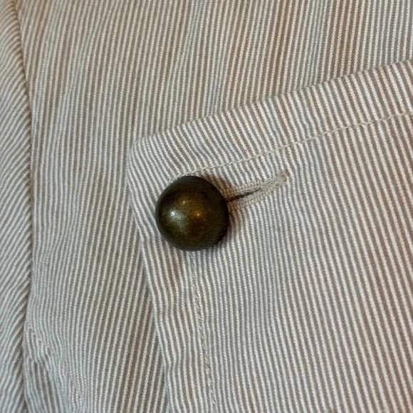 Cino Pinstripe Brass Button Military Jacket XS - Picture 3 of 12